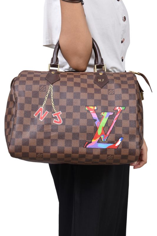 Louis Vuitton Damier Ebene Speedy 30 Handbag