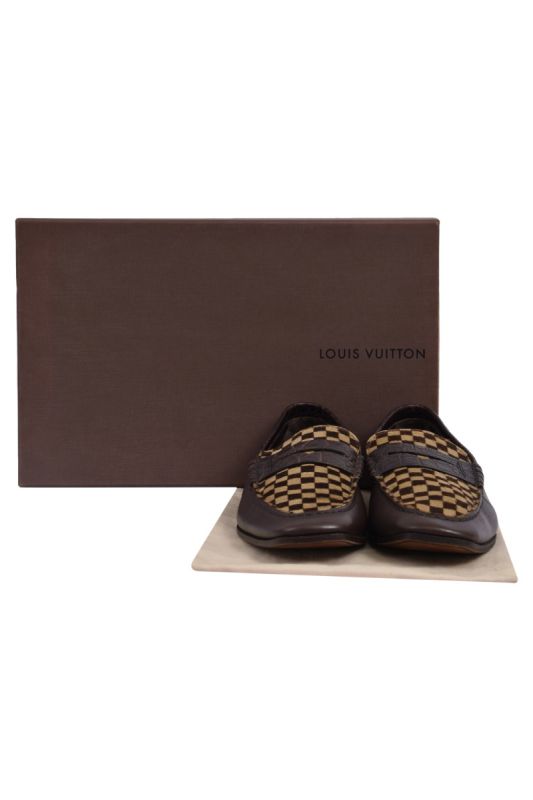 Louis Vuitton DamierSauvage Pony Hair &Leather  Loafers