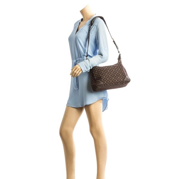 LOUIS VUITTON EBENE MONOGRAM MINI LIN BOULOGNE BAG