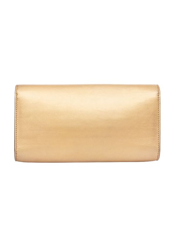 LOUIS VUITTON GOLD CALFSKIN LOUISE CLUTCH BAG
