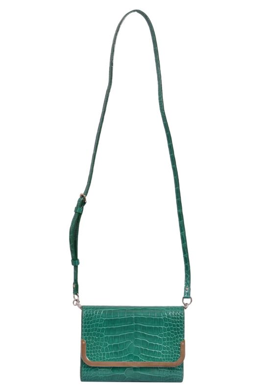 Louis Vuitton Green Croc- effect Shoulder Bag