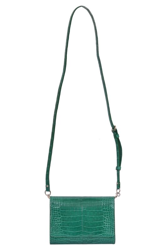 Louis Vuitton Green Croc- effect Shoulder Bag