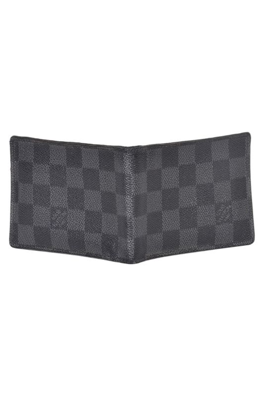 Louis Vuitton Leather Damier Check Wallet