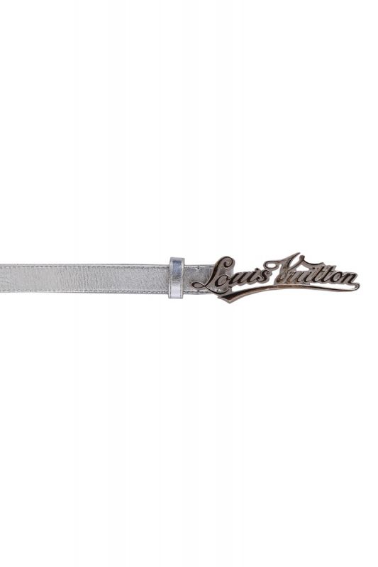 Louis Vuitton Logo Buckle Silver Belt