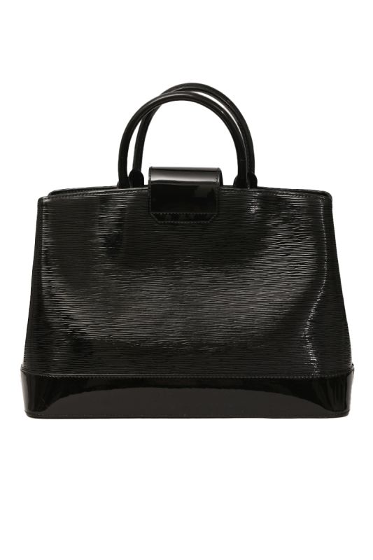 LOUIS VUITTON MIRABEAU GM BLACK ELECTRIC EPI PATENT BAG