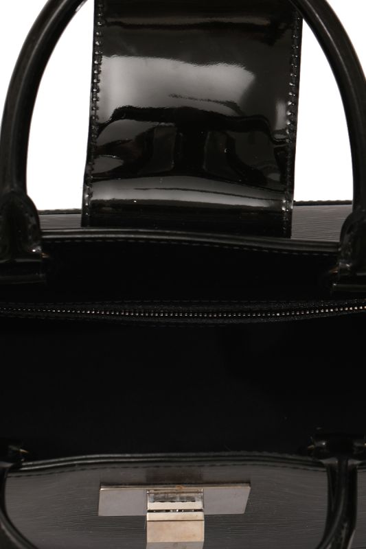 LOUIS VUITTON MIRABEAU GM BLACK ELECTRIC EPI PATENT BAG