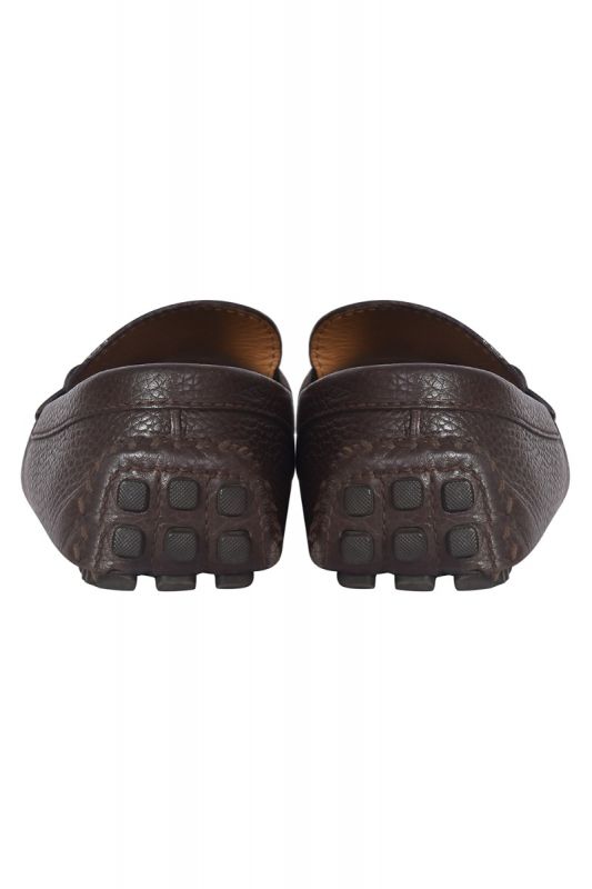 Louis Vuitton Moccasin Brown Leather Loafers