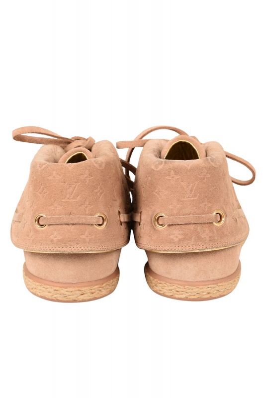 LOUIS VUITTON MONOGRAM EMBOSSED ANKEL SNEAKERS