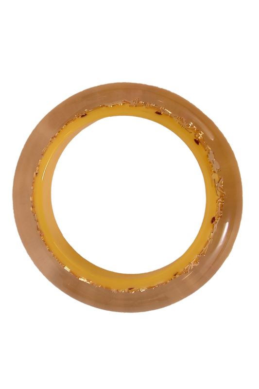 Louis Vuitton Monogram Inclusion Jonc Bracelet In Yellow Resin