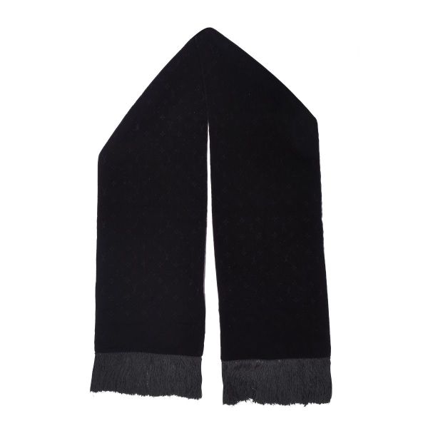 LOUIS VUITTON MONOGRAM VELVET FRINGE SCARF