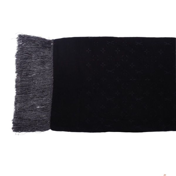LOUIS VUITTON MONOGRAM VELVET FRINGE SCARF