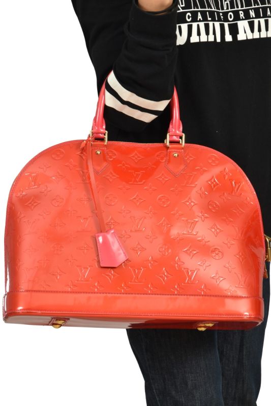 Louis Vuitton Monogram Vernis Alma GM Patent Leather Bag