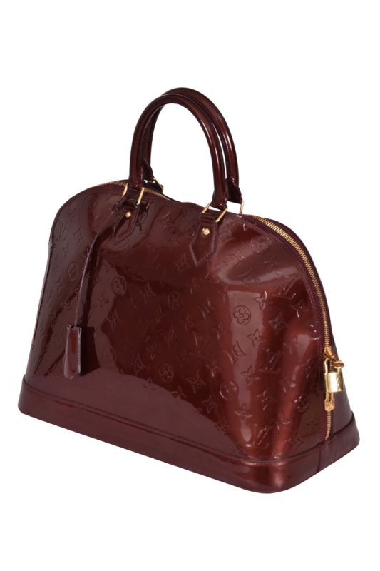 Louis Vuitton Monogram Vernis Alma MM Patent Leather Handbag