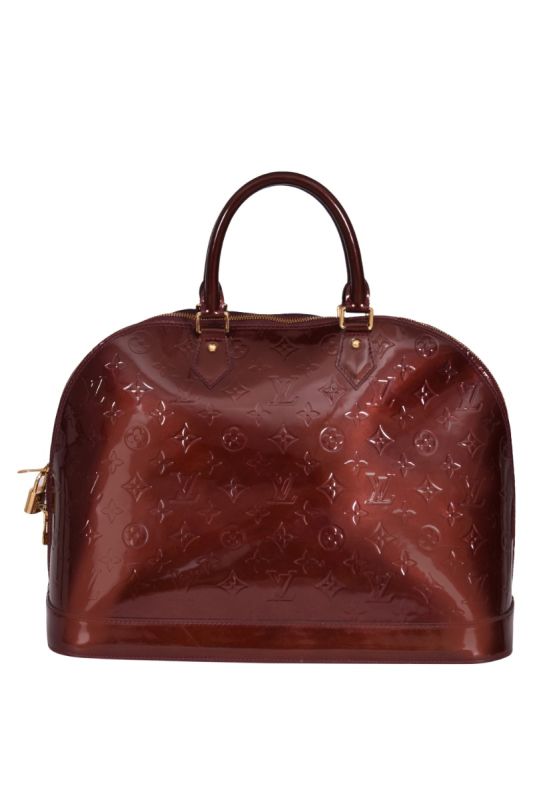 Louis Vuitton Monogram Vernis Alma MM Patent Leather Handbag