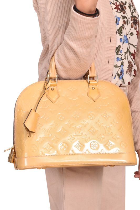 Louis Vuitton Monogram Vernis Alma Pm Patent Leather Handbag
