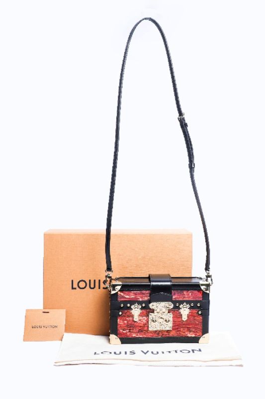 Louis Vuitton Mother of Pearl Petite Malle Crossbody Bag