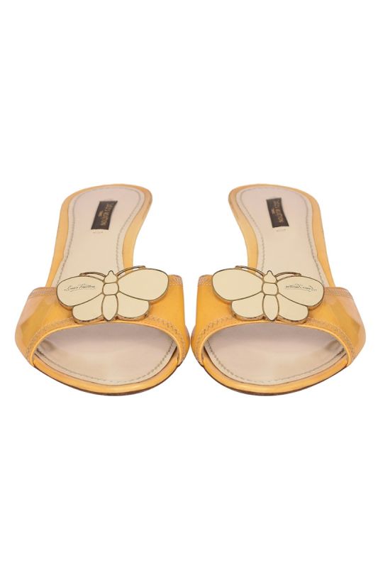 Louis Vuitton Mustard Butterfly Sandals