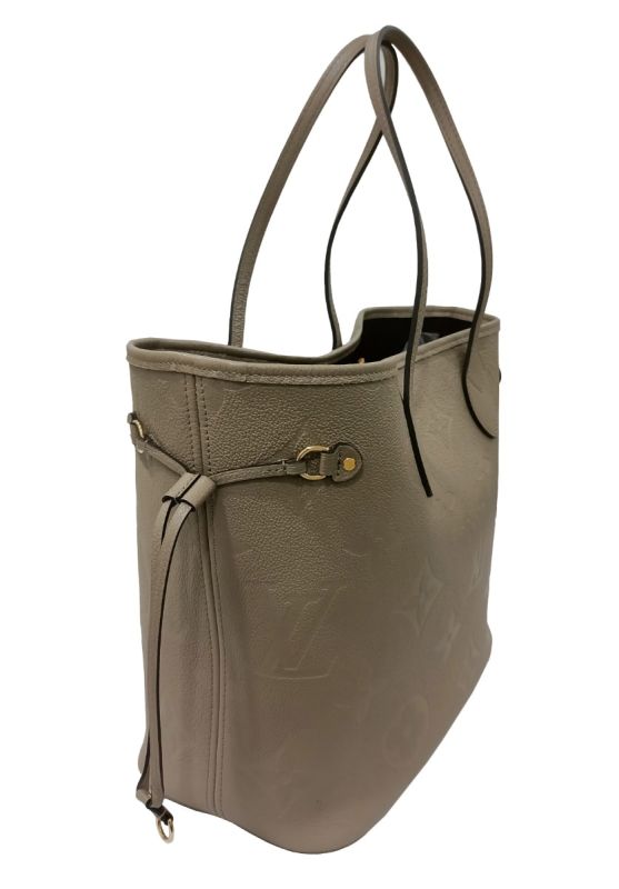 Louis Vuitton Neverfull MM Tourterelle Monogram Empreinte Handbag