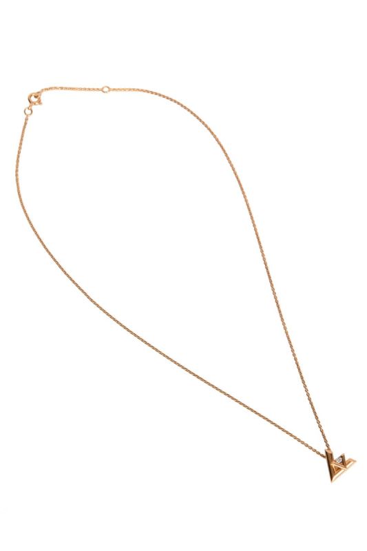 LOUIS VUITTON ONE SMALL VOLT YELLOW GOLD AND DIAMOND PENDANT