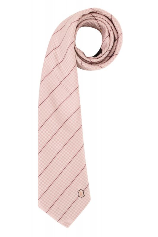 LOUIS VUITTON PINK DAMIER CHECK PATTERN TIE