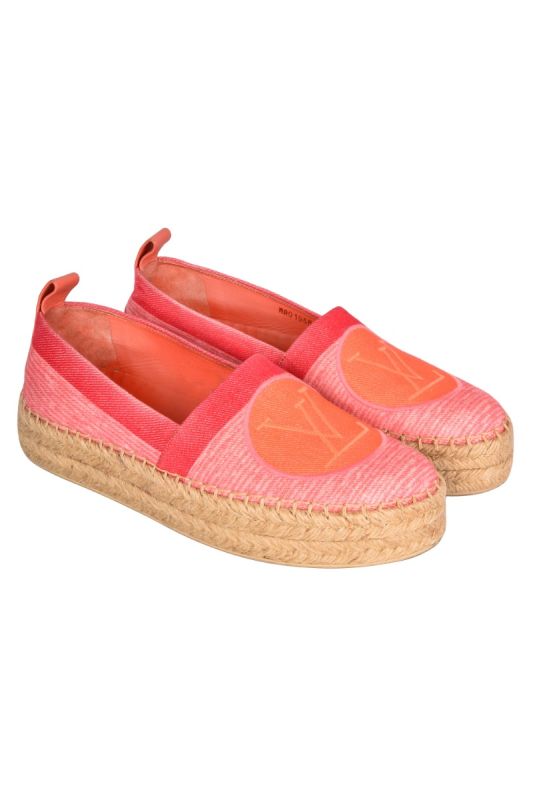 LOUIS VUITTON PINK SHORE POSTCARD ESPADRILLES