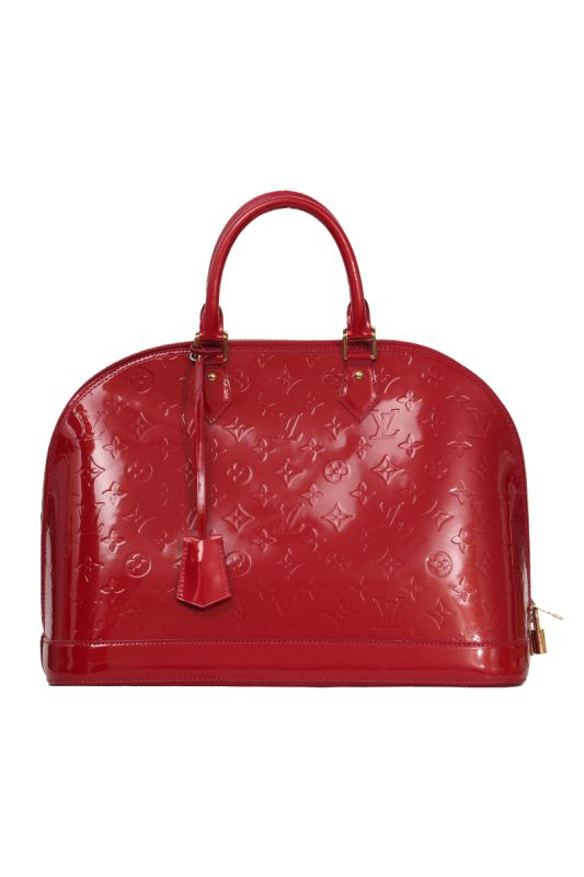 Louis Vuitton Red Monogram Vernis Alma GM Bag