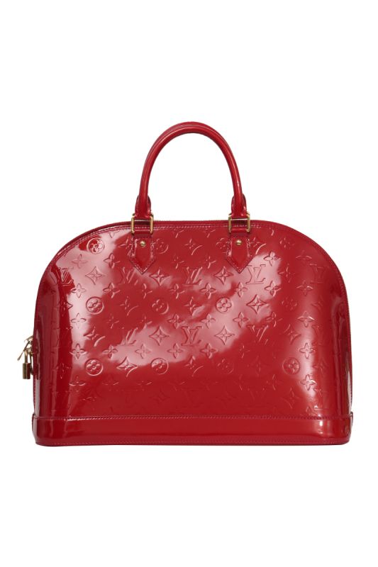 Louis Vuitton Red Monogram Vernis Alma GM Bag