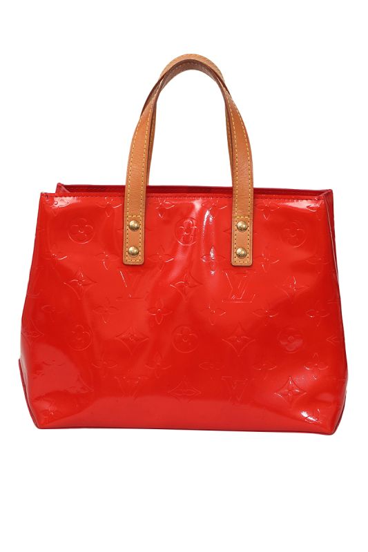 LOUIS VUITTON RED VERNIS MONOGRAM PM TOTE