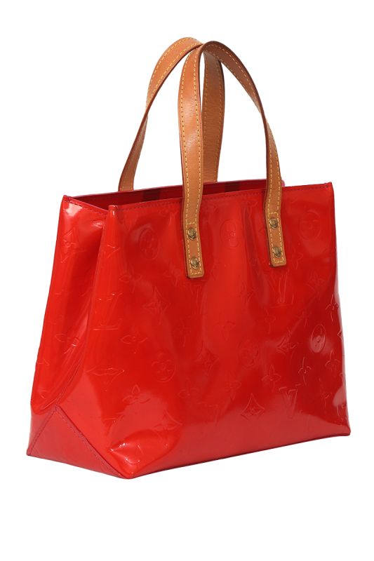 LOUIS VUITTON RED VERNIS MONOGRAM PM TOTE