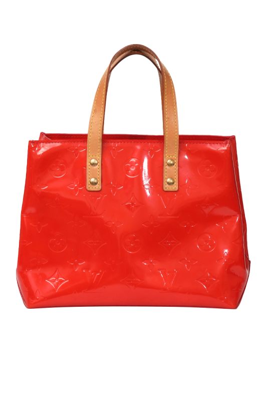 LOUIS VUITTON RED VERNIS MONOGRAM PM TOTE