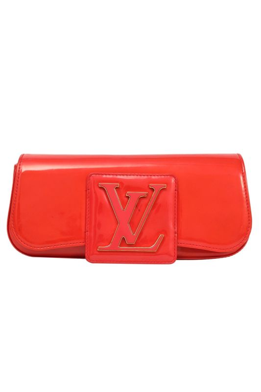 Louis Vuitton Sobe Red Patent Leather Clutch