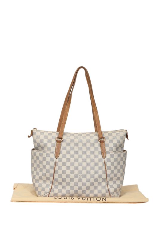 Louis Vuitton Totally MM Damier Azur Canvas Tote Bag