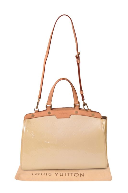 Louis Vuitton Vernis Brea Blanc Citrine Bag