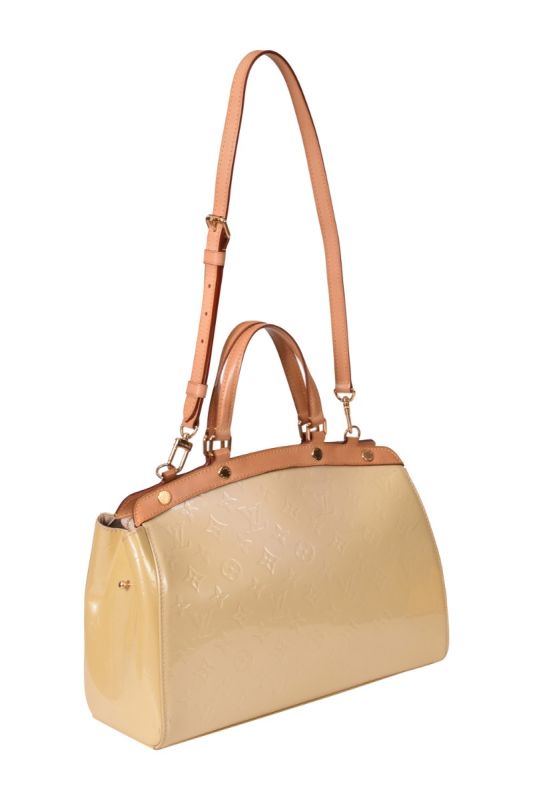 Louis Vuitton Vernis Brea Blanc Citrine Bag