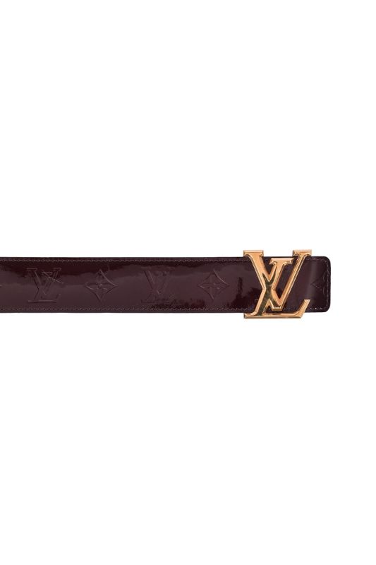 Louis Vuitton Vernis Patent Leather Logo Belt