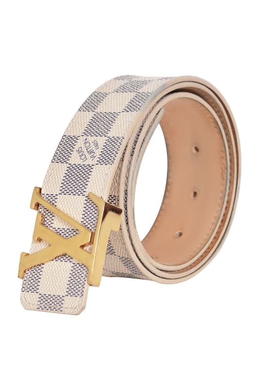 Louis Vuitton 34 INCHES/80 CMS White Damier Belt