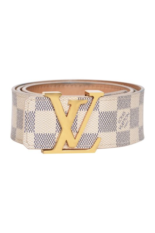 Louis Vuitton 34 INCHES/80 CMS White Damier Belt