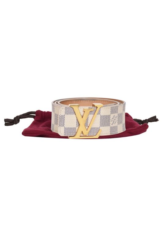 Louis Vuitton 34 INCHES/80 CMS White Damier Belt