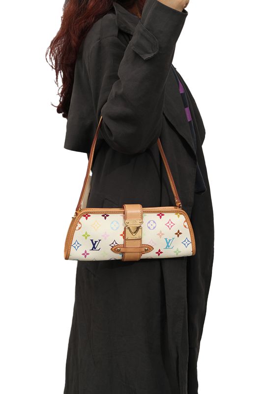 Louis Vuitton White Multicolour Shirley Shoulder Bag