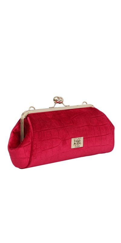 Love Moschino Red Logo Clutch