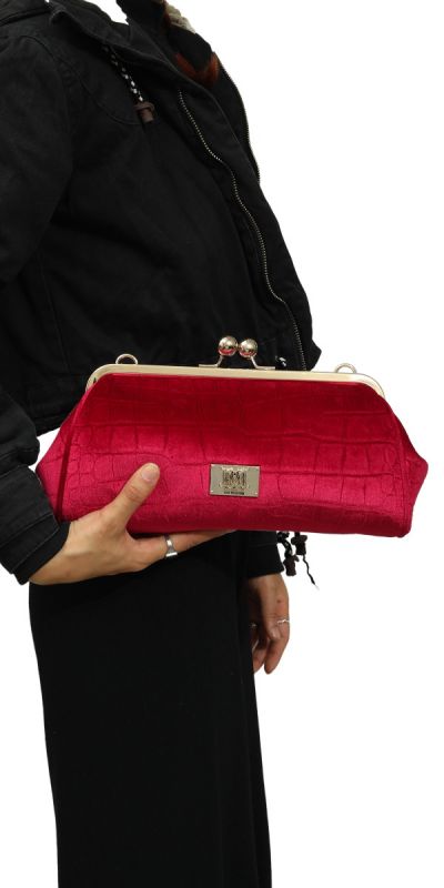 Love Moschino Red Logo Clutch