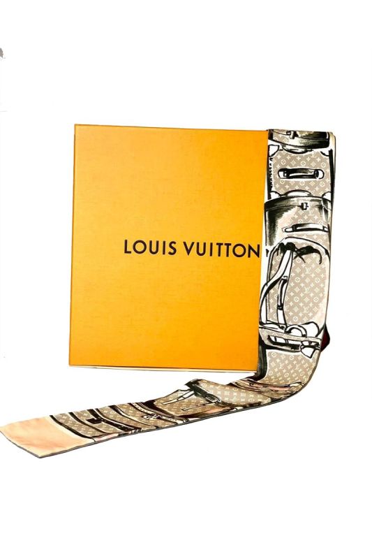LV MONOGRAM TRUNKS SILK BANDEAU