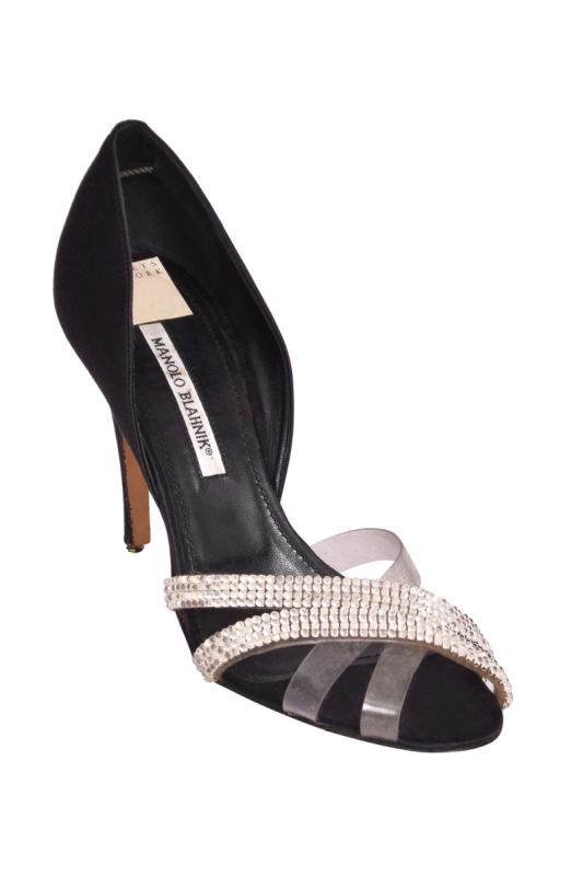 Manolo Blahnik Crystal Studded  Heels