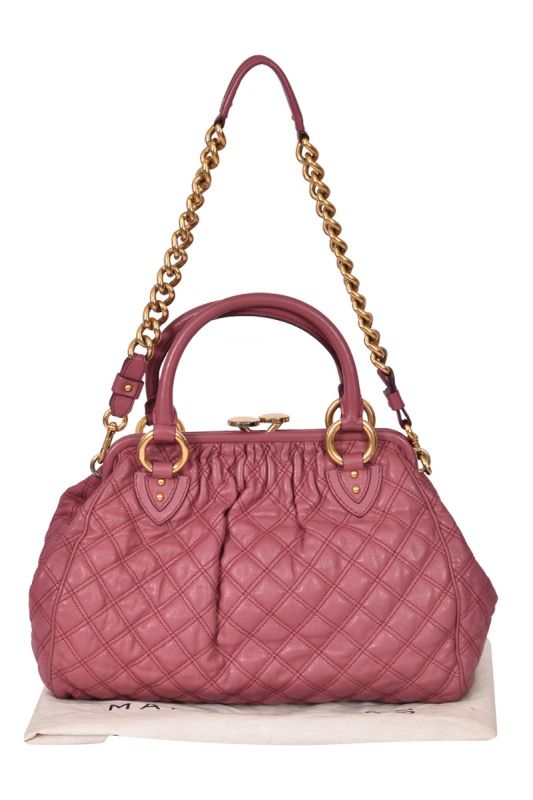 Marc Jacob Quilted Leather Stam Satchel Handbag