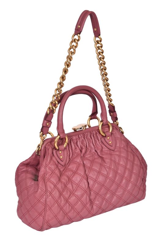 Marc Jacob Quilted Leather Stam Satchel Handbag