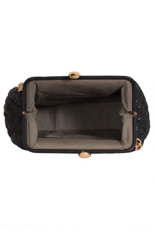 Marc Jacobs Black Quilted Leather Stam Shoulder Bag
