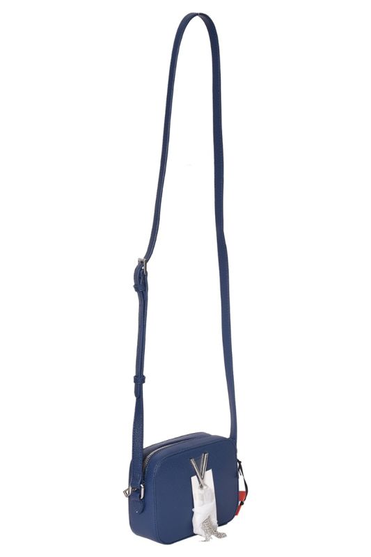 Mario Valentino Divina Blue Pebbled Camera Bag
