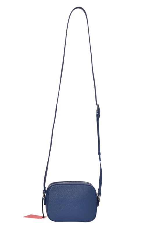 Mario Valentino Divina Blue Pebbled Camera Bag
