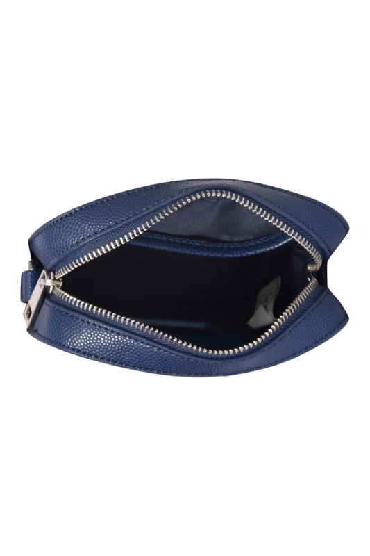 Mario Valentino Divina Blue Pebbled Camera Bag