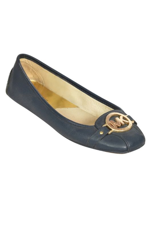 Michael Kors Ballet Logo Blue Ballerinas